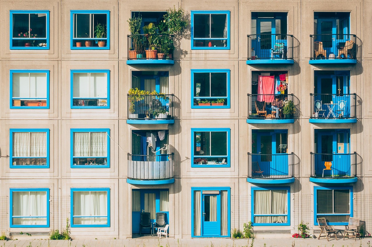 Verschillende tropische planten op een stedelijk balkon. Verschillende tropische planten op een stedelijk balkon.