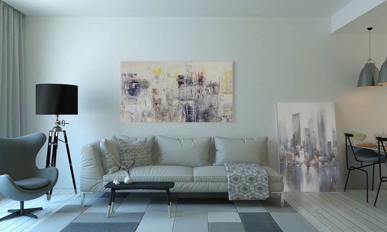 Warme pluche deken in herfstige huiskamer. Warme pluche deken in herfstige huiskamer.